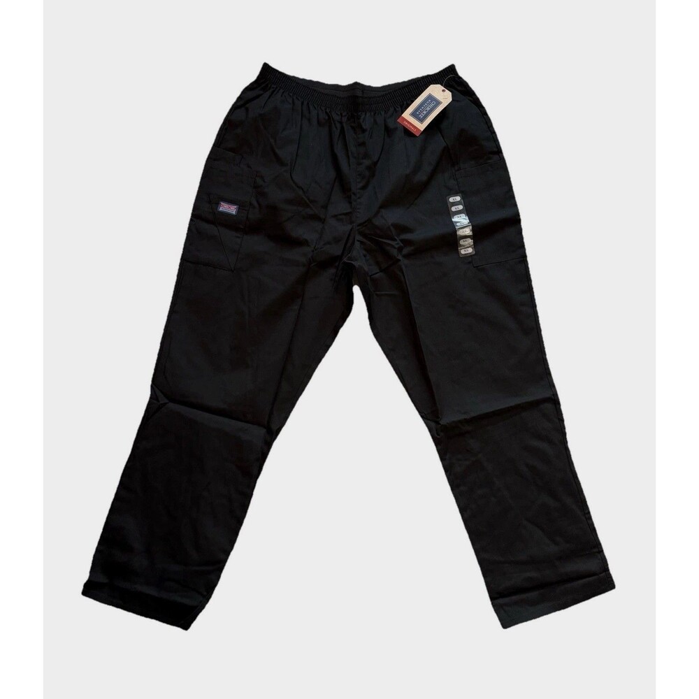 NWT Cherokee Traditional Classic Workwear Cargo Scrub Pant Womens XL Black 4200